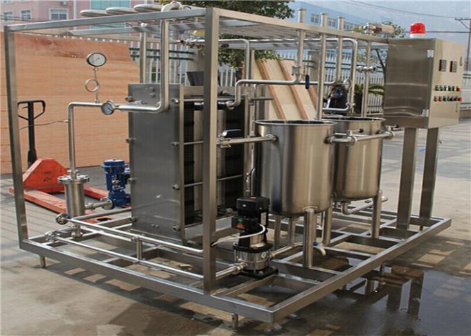 우유 기업을 위한 1000L UHT 살균 기계 PLC 통제되는 판 유형 Pasteurizer